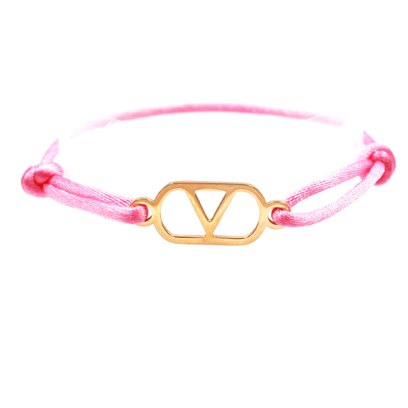 Cross-Border Supply Export Hand-Woven Couple Stainless Steel Warren V Hand Rope Cut Out English Letter Hand Rope Adjustable Cross-Border Supply Export Hand-Woven Couple Stainless Steel Warren V Hand Rope Cut Out English Letter Hand Rope Adjustable - Image 27
