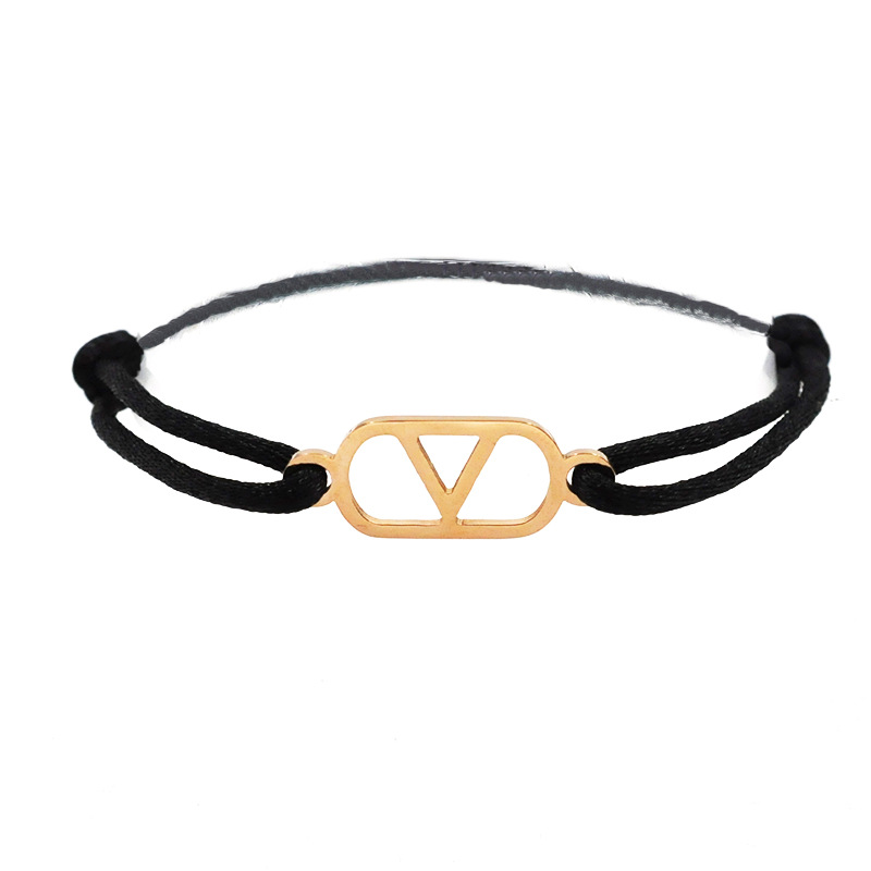 Cross-Border Supply Export Hand-Woven Couple Stainless Steel Warren V Hand Rope Cut Out English Letter Hand Rope Adjustable Cross-Border Supply Export Hand-Woven Couple Stainless Steel Warren V Hand Rope Cut Out English Letter Hand Rope Adjustable - Image 32