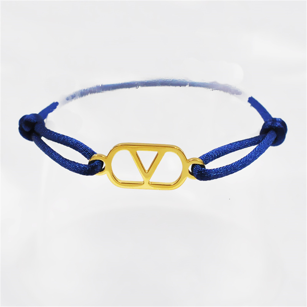 Cross-Border Supply Export Hand-Woven Couple Stainless Steel Warren V Hand Rope Cut Out English Letter Hand Rope Adjustable Cross-Border Supply Export Hand-Woven Couple Stainless Steel Warren V Hand Rope Cut Out English Letter Hand Rope Adjustable - Image 28