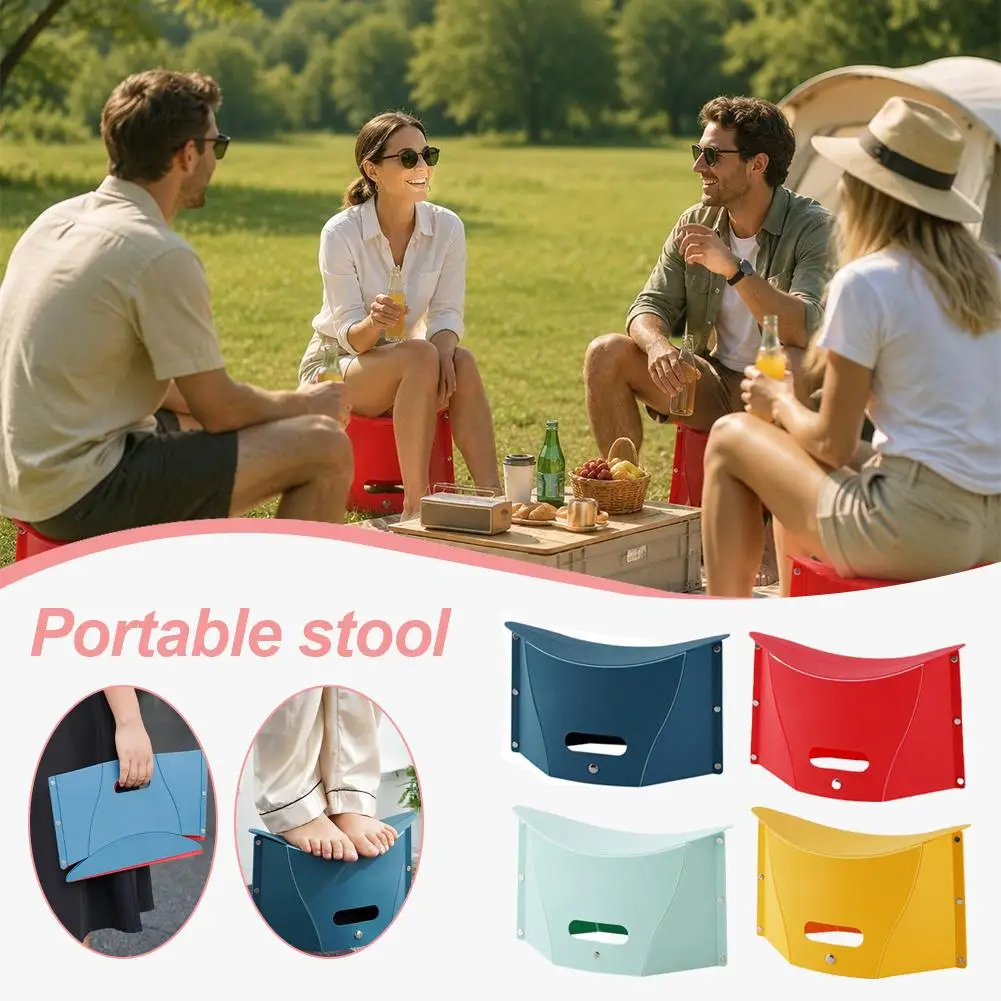 Multifunctional 3-In-1 Folding Stool Portable Pp Plastic Small Bench With Handle Foldable Storage Basket Multifunctional 3-In-1 Folding Stool Portable Pp Plastic Small Bench With Handle Foldable Storage Basket