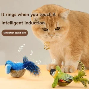Simulation Vogel Interaktive Katze Spielzeug Elektrische Sounding Vögel Katze Kauen Biss Plüsch Spielzeug Katze Liefert