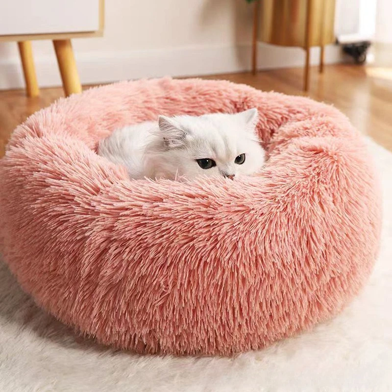 1Pc Comfortable Striped Plush Pet Bed, Suitable For Cats And Dogs,Warm,Deep Sleep Round Nest,Filling,Gray,Soft,Indoor 1Pc Comfortable Striped Plush Pet Bed, Suitable For Cats And Dogs,Warm,Deep Sleep Round Nest,Filling,Gray,Soft,Indoor - Image 7