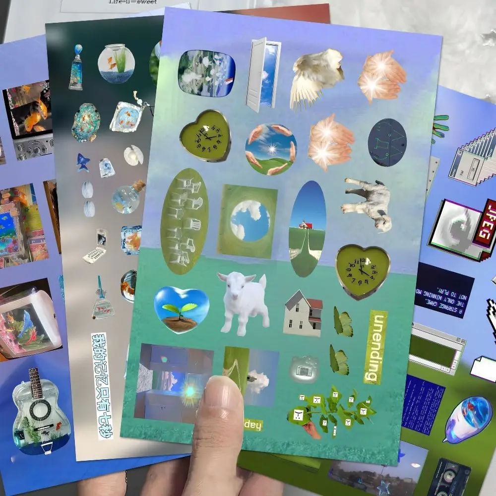 8/16 Blatt Y2K Gen Z Electronic Memories Style Retro Dreamcore Collages Journals Diary Scrapbook Sticker 8/16 Blatt Y2K Gen Z Electronic Memories Style Retro Dreamcore Collages Journals Diary Scrapbook Sticker - Image 3