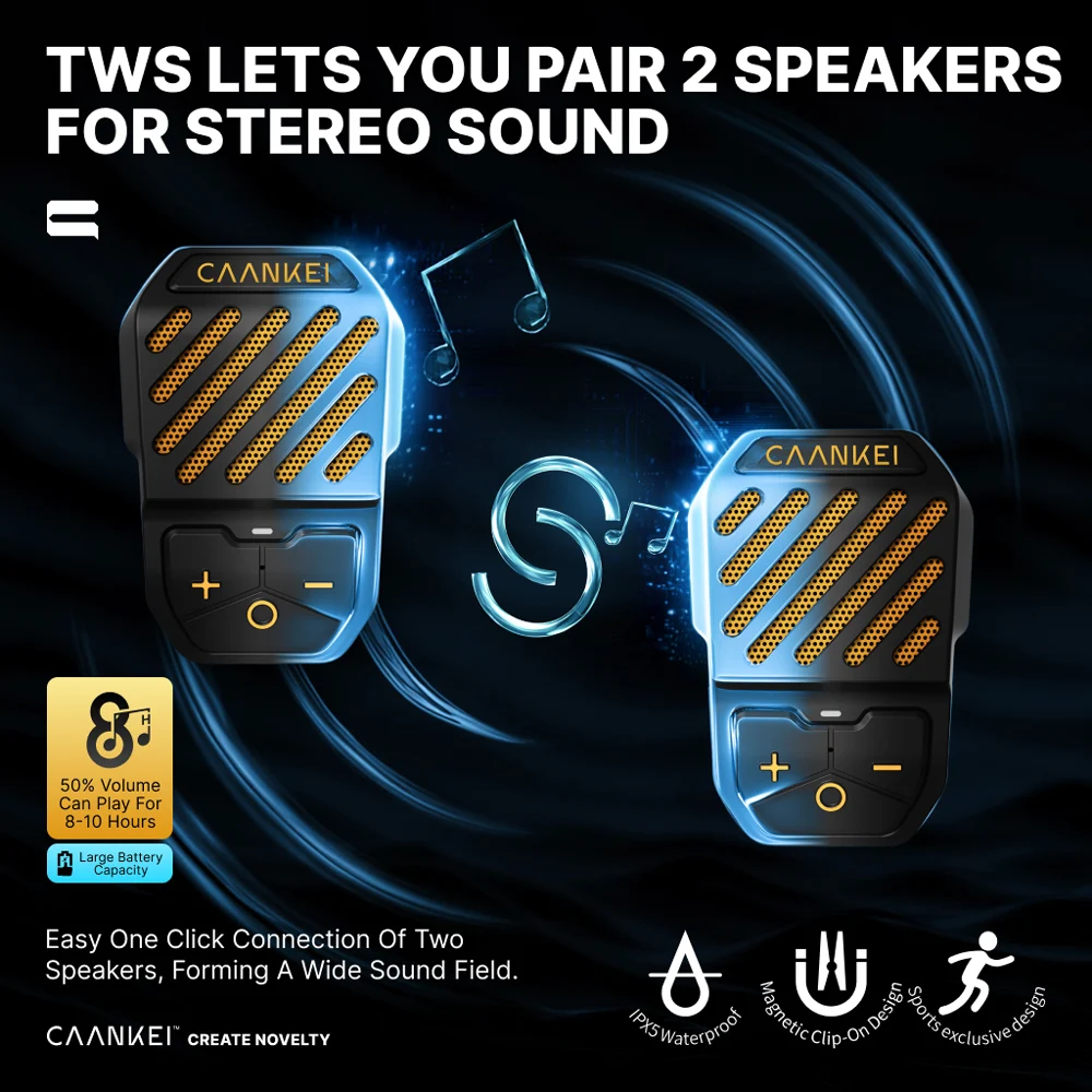 Tragbarer Bluetooth-Lautsprecher Für Outdoor – Ipx5 Wasserdicht, Bluetooth 5.3, Tws, Magnetclip Für Sport &Amp; Unterwegs Tragbarer Bluetooth-Lautsprecher Für Outdoor – Ipx5 Wasserdicht, Bluetooth 5.3, Tws, Magnetclip Für Sport &Amp; Unterwegs - Image 5