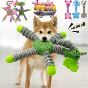 Unzerstörbare Große Hund Sound Quietschende Spielzeuge Tiere Form Haustier Weiche Plüsch Kauen Molaren Training Spielzeug Welpen Beißen Zähne Dental Spielzeug