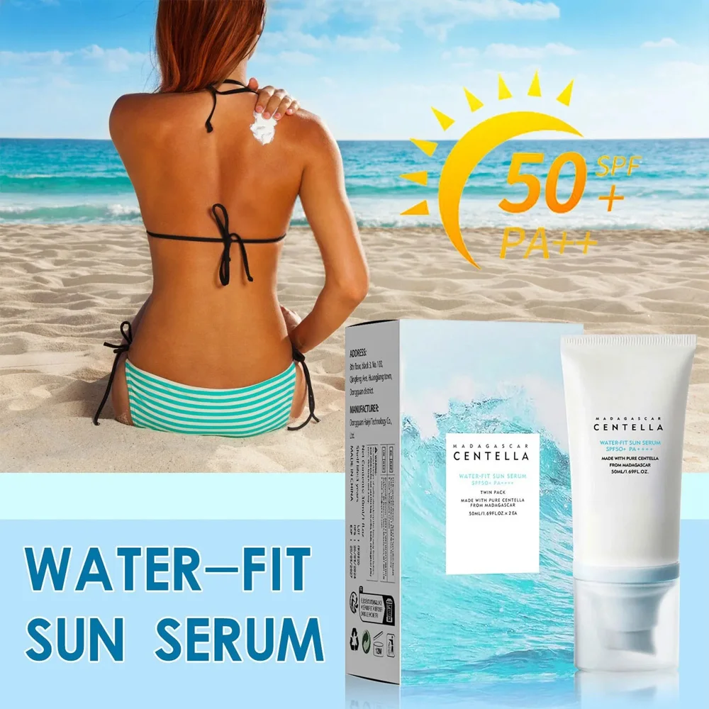 50+ Facial Sunscreen Centella Protector Solar Sunblock Skin Whitening Cream Korean Moisturizing Protector Care Body Sunscreen 50+ Facial Sunscreen Centella Protector Solar Sunblock Skin Whitening Cream Korean Moisturizing Protector Care Body Sunscreen - Image 3
