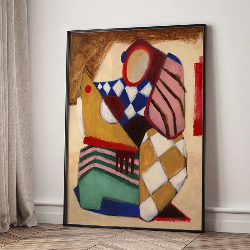 Vintage Abstrakte Mädchen-Geometrie Revival Gallery Leinwand-Wandkunstdruck Poster Wandbild Für Wohnzimmer Schlafzimmer Büro Wanddekoration G Vintage Abstrakte Mädchen-Geometrie Revival Gallery Leinwand-Wandkunstdruck Poster Wandbild Für Wohnzimmer Schlafzimmer Büro Wanddekoration G - Image 9