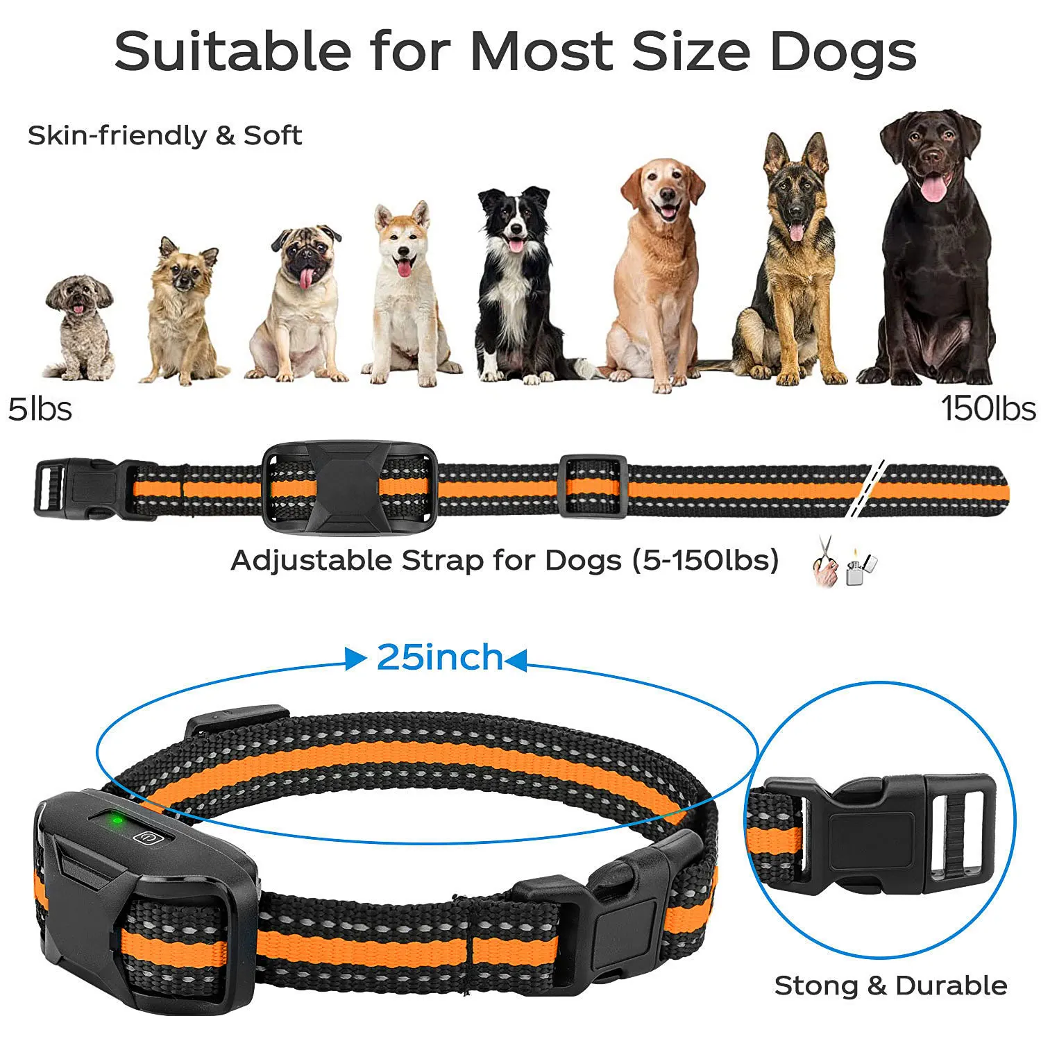 3300Ft Dog Training Collar With Remote Rechargeable Waterproof E Collar Beep Vibration Shock High Quality Pet Training 3300Ft Dog Training Collar With Remote Rechargeable Waterproof E Collar Beep Vibration Shock High Quality Pet Training - Image 6