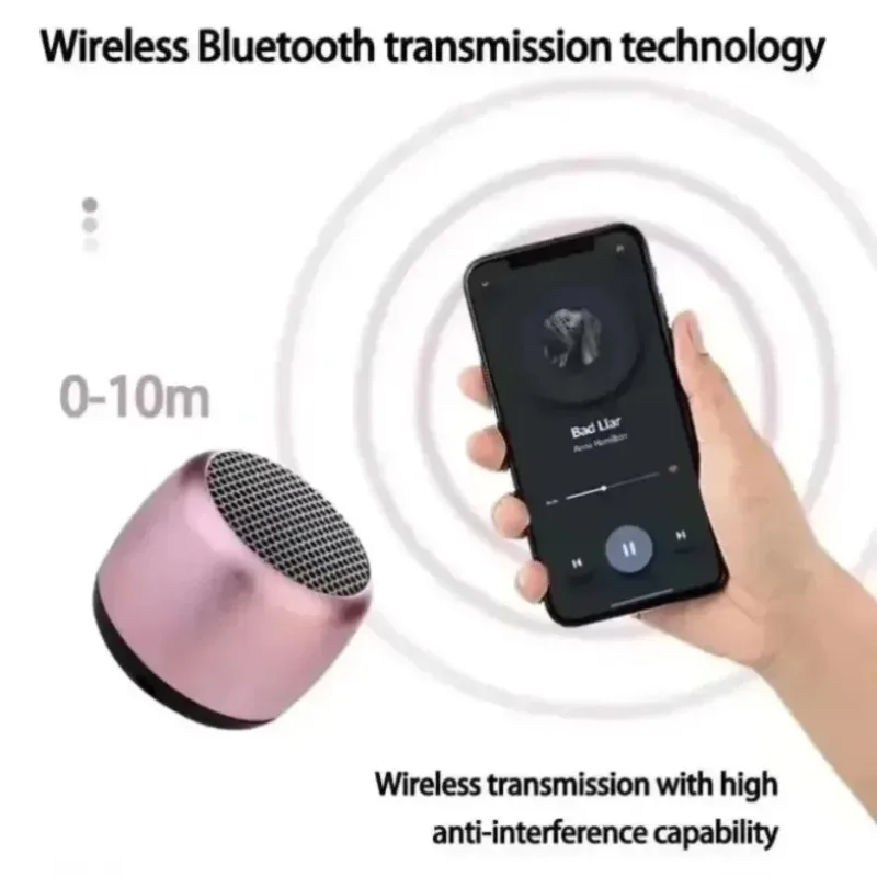 Tragbarer Mini-Bluetooth-Lautsprecher Mit Metallgehäuse, Stereo-Sound &Amp; Mikrofon – Kabelloser Musiklautsprecher Für Outdoor, Reisen &Amp; Partys Tragbarer Mini-Bluetooth-Lautsprecher Mit Metallgehäuse, Stereo-Sound &Amp; Mikrofon – Kabelloser Musiklautsprecher Für Outdoor, Reisen &Amp; Partys - Image 3
