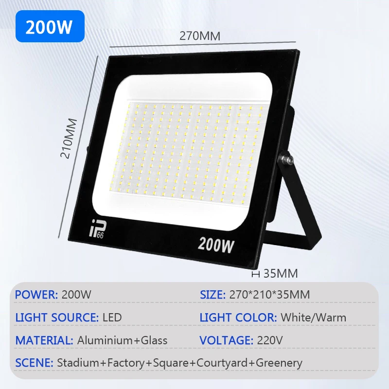 Outdoor Led Strahler Ip66 – 10–200W Flutlicht Für Garten, Hof, Veranda Und Wege Outdoor Led Strahler Ip66 – 10–200W Flutlicht Für Garten, Hof, Veranda Und Wege - Image 13