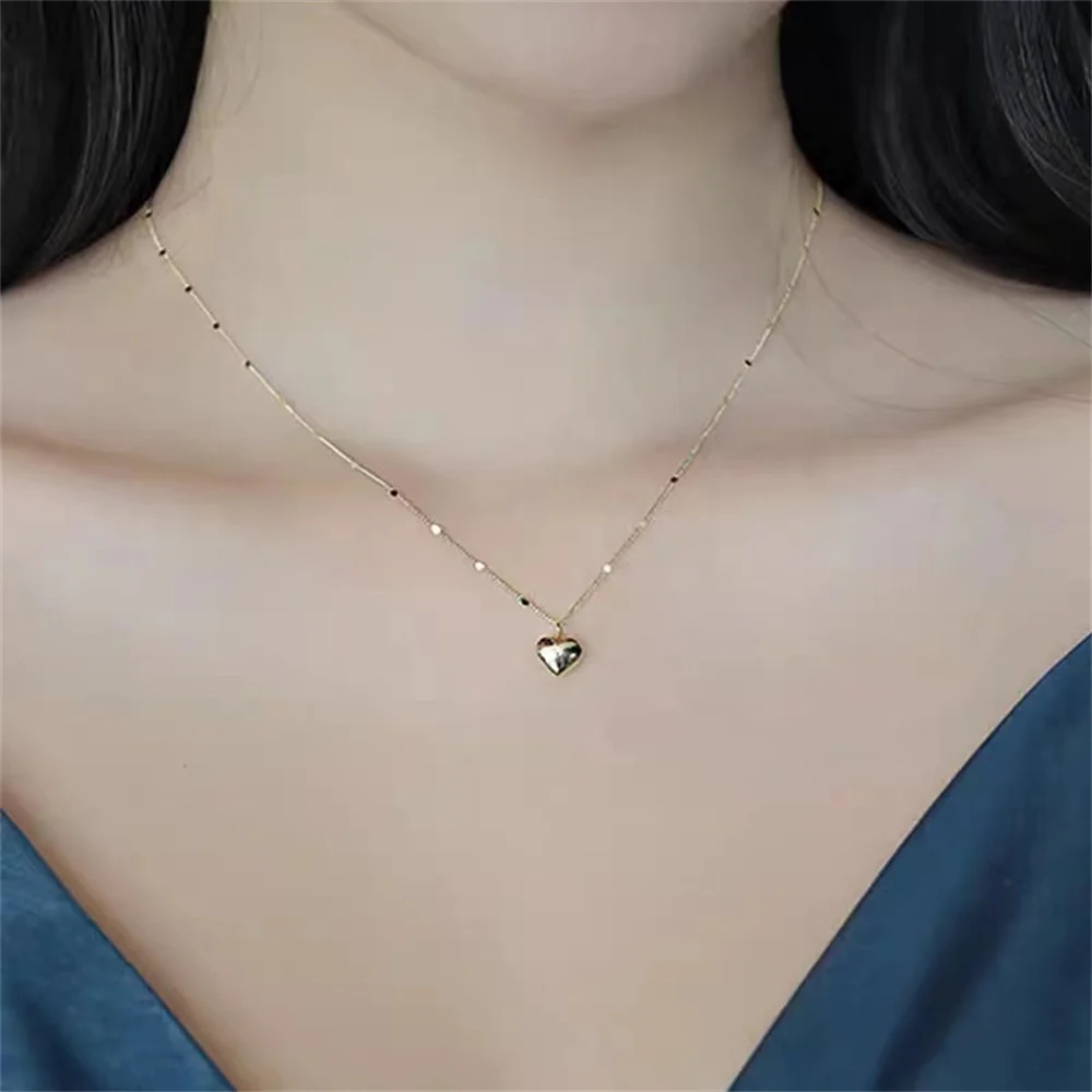 Einfache Liebe Anhänger Schlüsselbein Kette Halskette Trendy Gold Farbe Halsband Für Frauen Mode Schmuck Personalisierte Geschenk Einfache Liebe Anhänger Schlüsselbein Kette Halskette Trendy Gold Farbe Halsband Für Frauen Mode Schmuck Personalisierte Geschenk - Image 5