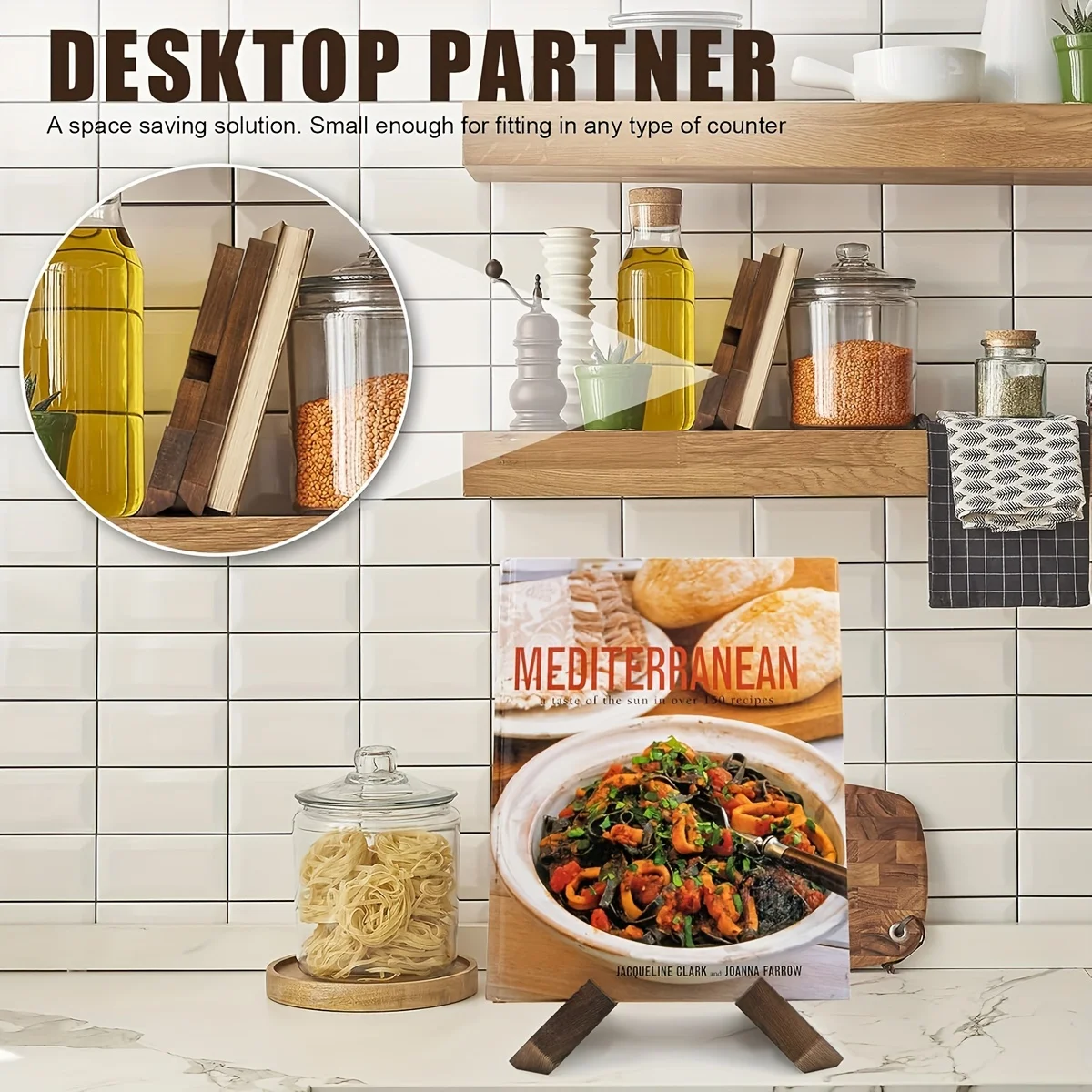Kitchen Cooking Bookshelf, Kitchen Counter Cookbook Bookshelf, Wooden Cooking Bookshelf, Rustic Cooking Bookshelf Kitchen Cooking Bookshelf, Kitchen Counter Cookbook Bookshelf, Wooden Cooking Bookshelf, Rustic Cooking Bookshelf - Image 5