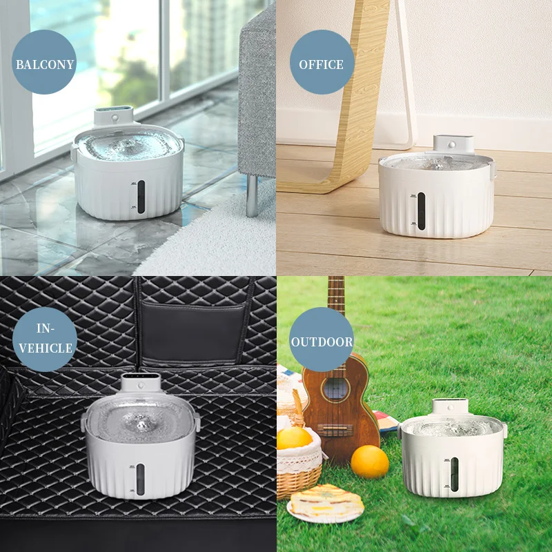 2L Batteriebetriebener Katzenwasserbrunnen, Kabelloser Bewegungssensor, Katzenzubehör, Automatischer Wasserspenderfilter 2L Batteriebetriebener Katzenwasserbrunnen, Kabelloser Bewegungssensor, Katzenzubehör, Automatischer Wasserspenderfilter - Image 2