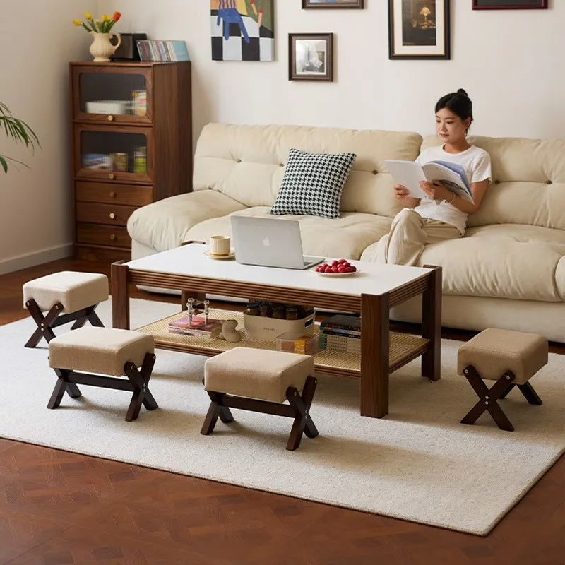 Solid Wood Small Stool Shoe Changing Stool Household Door Bench Low Stool Living Room Square Stool Children'S Stool Solid Wood Small Stool Shoe Changing Stool Household Door Bench Low Stool Living Room Square Stool Children'S Stool - Image 4