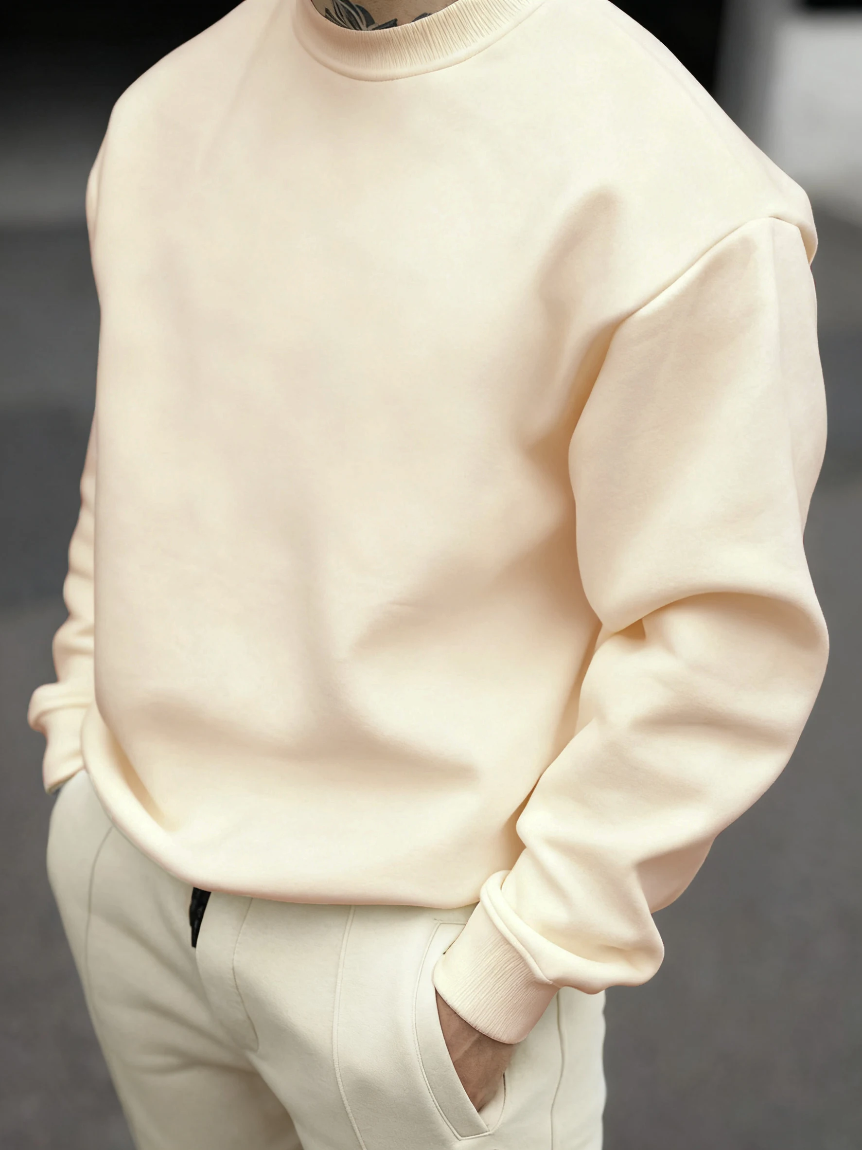Weiche Herbst-Sweatshirts Für Herren, Street-Business-Pullover, Bequeme Basics, Tops, Sport, Freizeit, Sportbekleidung, Tägliche All-Match-Kleidung Weiche Herbst-Sweatshirts Für Herren, Street-Business-Pullover, Bequeme Basics, Tops, Sport, Freizeit, Sportbekleidung, Tägliche All-Match-Kleidung - Image 3