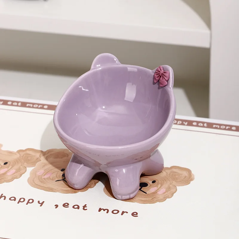 Ceramic Tilted Cat Food Bowl Elevated Cat Bowl Ergonomic Cat Food Dish Anti Vomiting Raised Cat Food Bowl Non Slip For Cats Dog Ceramic Tilted Cat Food Bowl Elevated Cat Bowl Ergonomic Cat Food Dish Anti Vomiting Raised Cat Food Bowl Non Slip For Cats Dog - Image 5