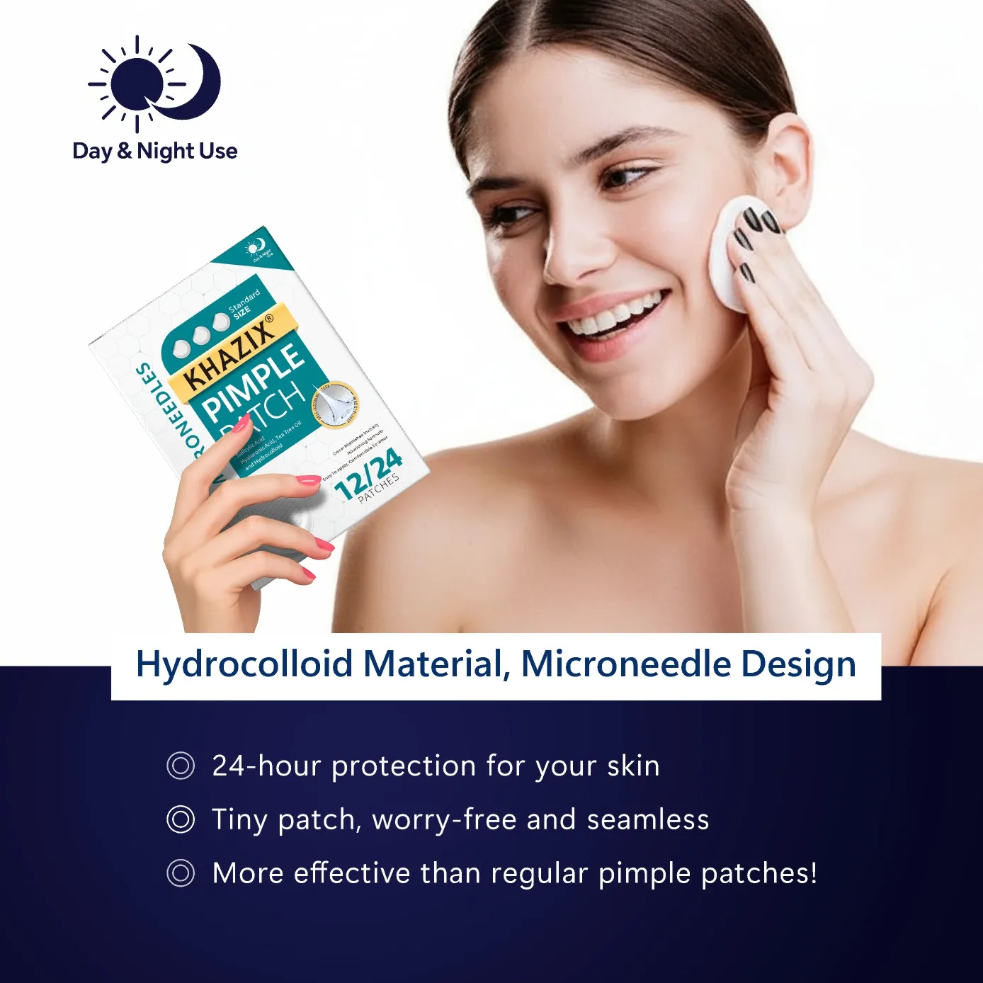 Mikronadel-Pickelpflaster (24Er-Pack) Hydrokolloid-Mikropunkt-Pickelpflaster Für Akne &Amp; Pickel, Microdart-Pflaster, Micro-Dart-Pickelpflaster Mikronadel-Pickelpflaster (24Er-Pack) Hydrokolloid-Mikropunkt-Pickelpflaster Für Akne &Amp; Pickel, Microdart-Pflaster, Micro-Dart-Pickelpflaster - Image 6