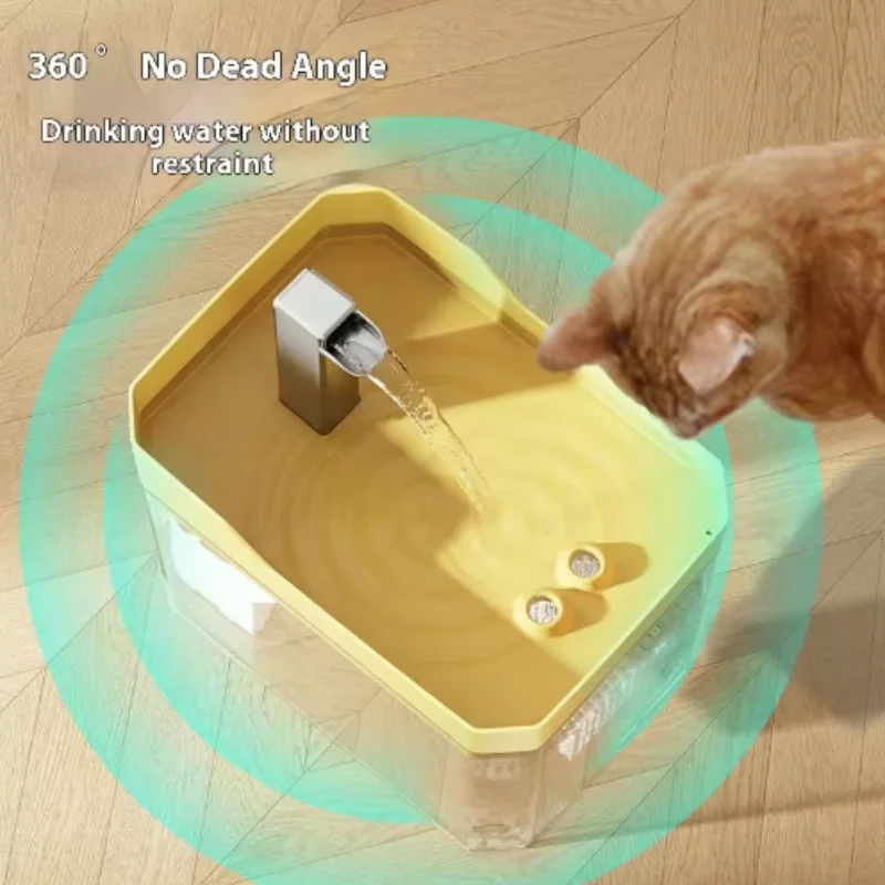 Cat Water Fountain: Automatic Pet Water Dispenser With Filters, Circulating And Flowing Water, Intelligent Design For Cats Cat Water Fountain: Automatic Pet Water Dispenser With Filters, Circulating And Flowing Water, Intelligent Design For Cats - Image 4