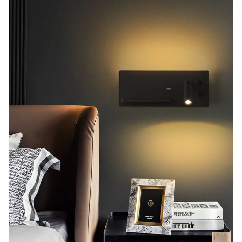 Drahtlose Lade Led Wandleuchte Licht Für Schlafzimmer Nacht Hotel Drehen Lesen Beleuchtung Usb Ladung Lampara Dekoration Moderne Drahtlose Lade Led Wandleuchte Licht Für Schlafzimmer Nacht Hotel Drehen Lesen Beleuchtung Usb Ladung Lampara Dekoration Moderne - Image 4