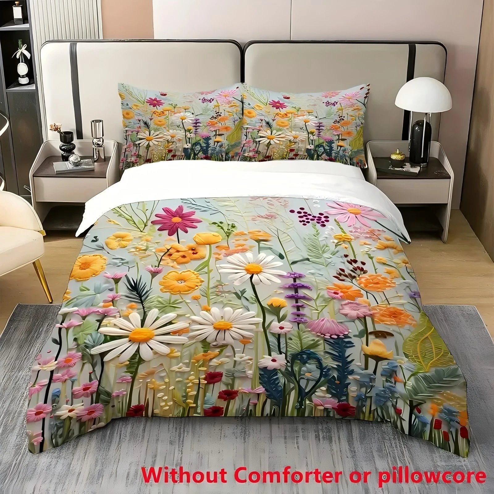 Color Oil Painting Floral Leaf 3D Print Quilt Cover Color Oil Painting Style Comfortable Spring Natural Bedding Cover Pillowcase Color Oil Painting Floral Leaf 3D Print Quilt Cover Color Oil Painting Style Comfortable Spring Natural Bedding Cover Pillowcase - Image 7