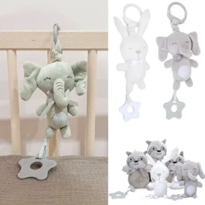 Infant Kleinkind Rasseln Spielzeug für Baby Kinderwagen Krippe Weiche Bär Hase Stil Kinderwagen Hängen Spielzeug Plüsch Beschwichtigen Puppe Bett Zubehör