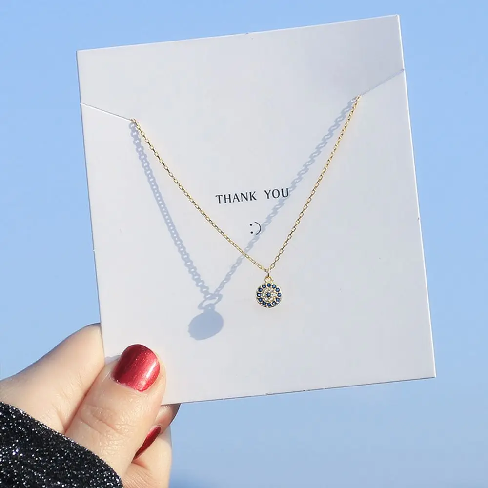 Dünnes Metallgeschenk Für Frauen Und Mädchen, Kette Mit Kristallanhänger, Roségold/Silberfarbe, Blaue Accessoires, Schmuck, Halskette, Halsband Dünnes Metallgeschenk Für Frauen Und Mädchen, Kette Mit Kristallanhänger, Roségold/Silberfarbe, Blaue Accessoires, Schmuck, Halskette, Halsband - Image 7