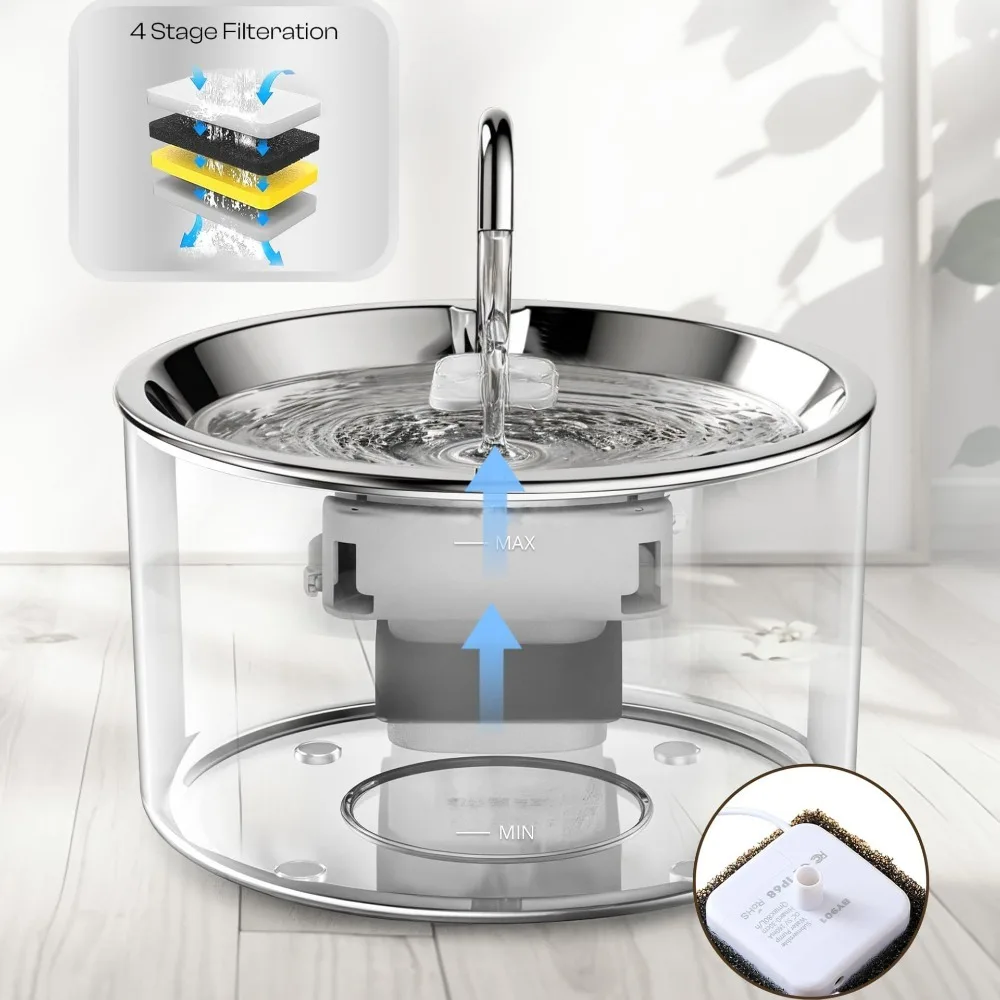 3L Kabelloser Katzenwasserbrunnen Mit Automatischem Sensor, Trinkbrunnen Für Katzen Und Hunde, Haustier-Wasserspender, Zubehör 3L Kabelloser Katzenwasserbrunnen Mit Automatischem Sensor, Trinkbrunnen Für Katzen Und Hunde, Haustier-Wasserspender, Zubehör - Image 5