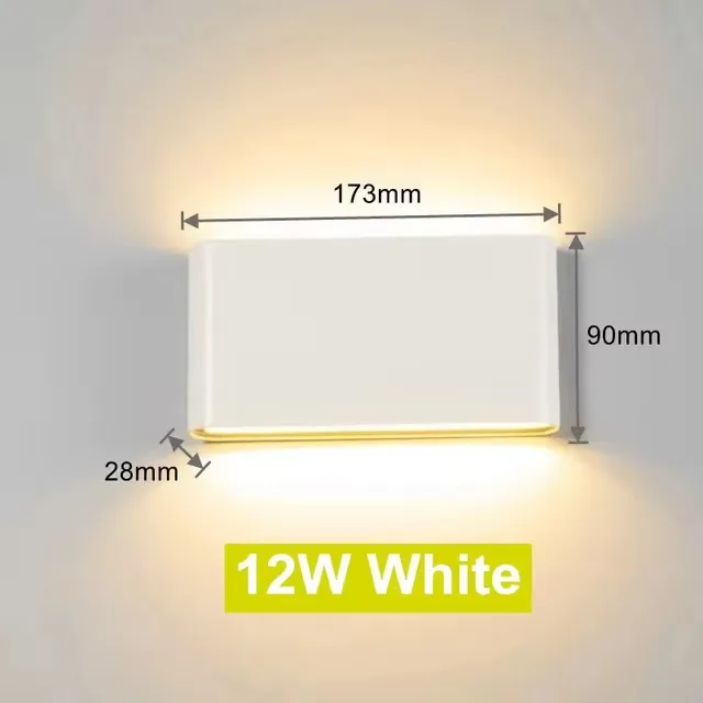 Moderne Wasserdichte 12W Led-Wandleuchte Für Den Außenbereich, Ip65, Aluminium, Nach Oben Und Unten, Wandleuchte, Garten, Veranda, Wandleuchte, Dekoration, Licht 110V, 220V Moderne Wasserdichte 12W Led-Wandleuchte Für Den Außenbereich, Ip65, Aluminium, Nach Oben Und Unten, Wandleuchte, Garten, Veranda, Wandleuchte, Dekoration, Licht 110V, 220V - Image 7