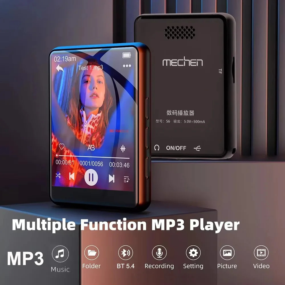 8-128G 2,4 Zoll Touchscreen Mp3 Player Bluetooth5.4 Tragbare Hifi Musik Player Mp3 Video Wiedergabe Voice Recorder Eingebaute Sprechen 8-128G 2,4 Zoll Touchscreen Mp3 Player Bluetooth5.4 Tragbare Hifi Musik Player Mp3 Video Wiedergabe Voice Recorder Eingebaute Sprechen - Image 5