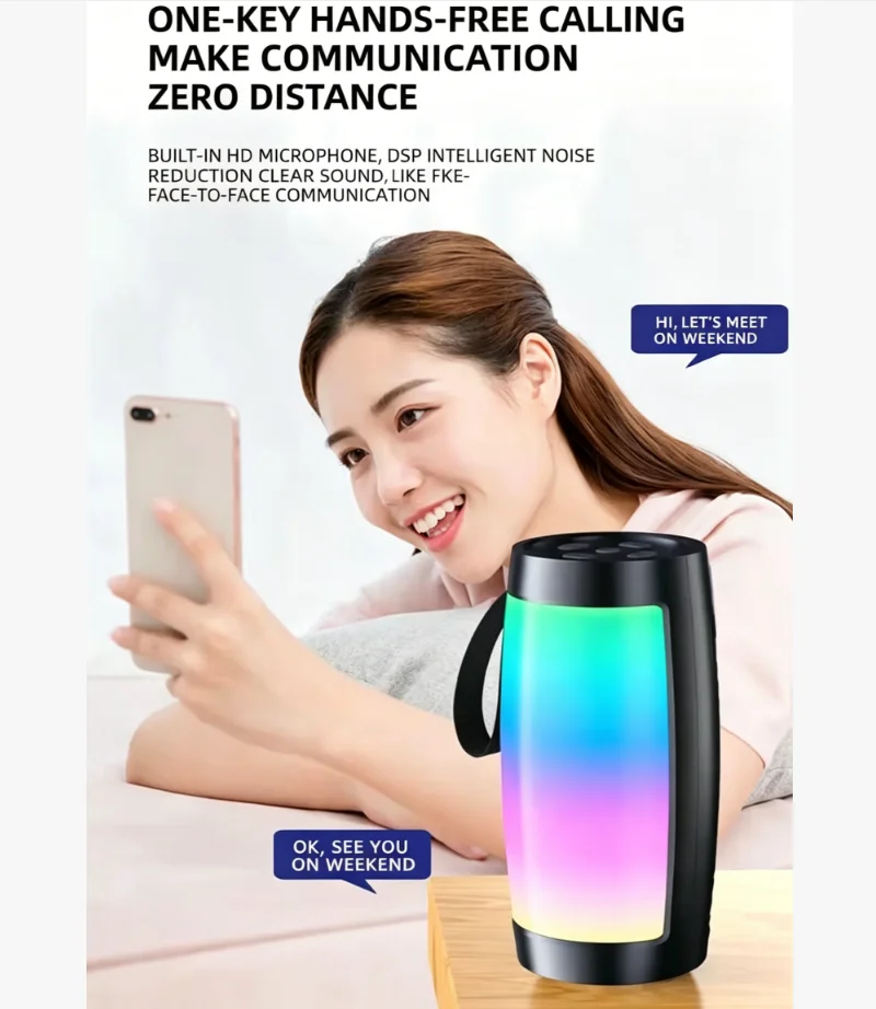 Kabelloser Bluetooth-Lautsprecher Mit Subwoofer, Bass, Mp3-Player &Amp; Led-Beleuchtung – Tragbare Soundbox Für Auto, Outdoor, Musik &Amp; Freizeit Kabelloser Bluetooth-Lautsprecher Mit Subwoofer, Bass, Mp3-Player &Amp; Led-Beleuchtung – Tragbare Soundbox Für Auto, Outdoor, Musik &Amp; Freizeit - Image 5