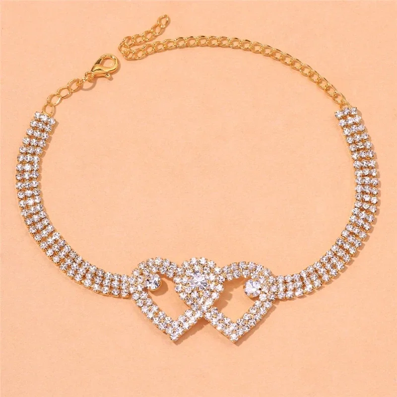 Glänzende kubische Zirkonia Kette Fußkettchen für Frauen Mode Silber Farbe Knöchel Armband Barfuß Sandalen Fuß schmuck – Bild 6