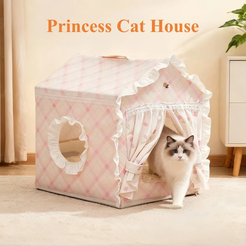 Niedliches Blumen-Katzenzelt Haustierhaus Mit Abnehmbarer Waschbarer Schlafmatte Halbgeschlossene Abnehmbare Katzenhöhle Für Katzen/Hunde Niedliches Blumen-Katzenzelt Haustierhaus Mit Abnehmbarer Waschbarer Schlafmatte Halbgeschlossene Abnehmbare Katzenhöhle Für Katzen/Hunde
