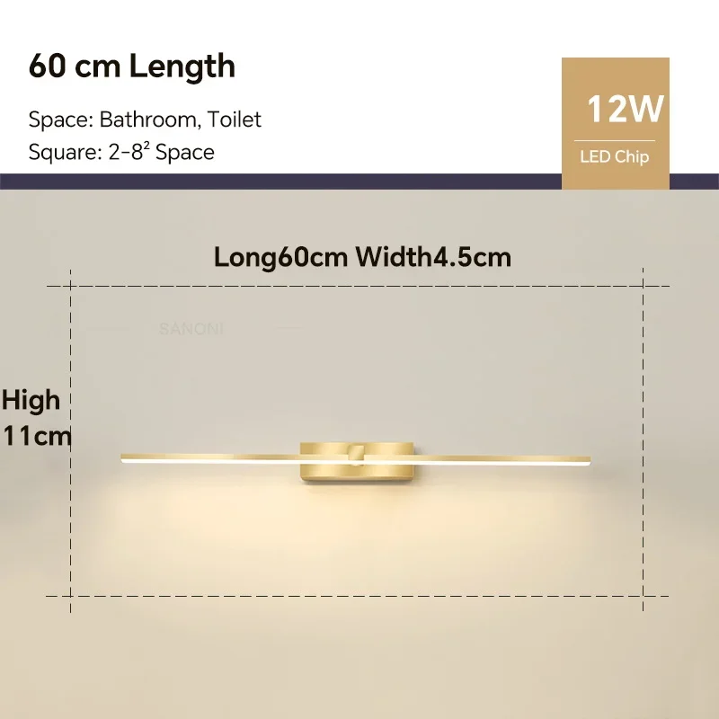 Moderne Led Wandleuchte Badezimmer Hardwares Wandleuchte Drei Farben Lichter Aluminium Badezimmer Bad Spiegel Linie Home Decor Leuchte Moderne Led Wandleuchte Badezimmer Hardwares Wandleuchte Drei Farben Lichter Aluminium Badezimmer Bad Spiegel Linie Home Decor Leuchte - Image 12