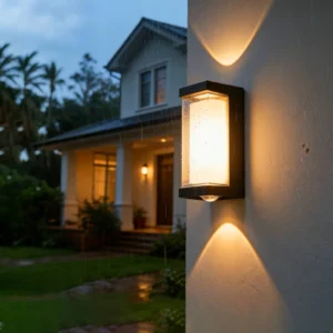 Wasserdichte Wandleuchte für den Innen- und Außenbereich, LED, warmes Licht, 12 W, AC85–265 V, IP65, Wandleuchte, Beleuchtung für Veranda, Hof, Garten, Dekoration