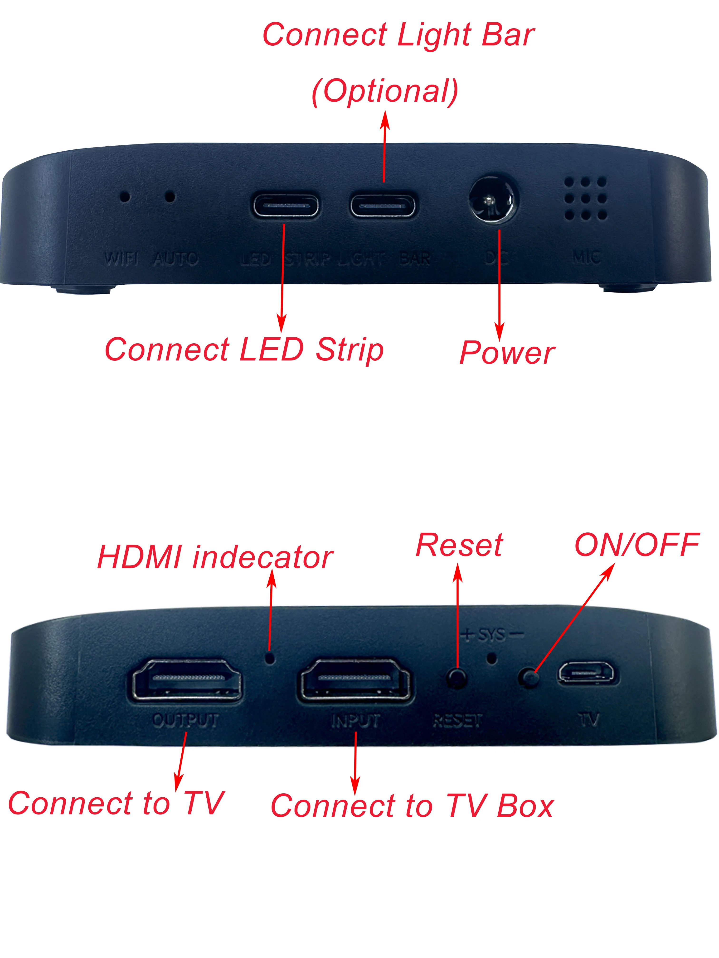 Neue Smart Ambilight Tv Led-Hintergrundbeleuchtung Phantasie Led 4K Hdmi Gerät Sync Box Ws2811 Led Streifen Rgbic Für Pc/Ps4 Xbox 24-85 Zoll Bildschirm Neue Smart Ambilight Tv Led-Hintergrundbeleuchtung Phantasie Led 4K Hdmi Gerät Sync Box Ws2811 Led Streifen Rgbic Für Pc/Ps4 Xbox 24-85 Zoll Bildschirm - Image 4