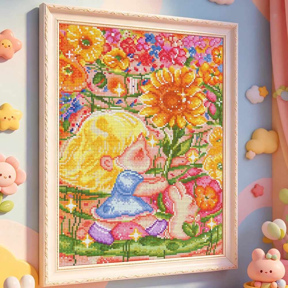 Homfun 5D Diamantbild Sonnenblumen-Mädchen – Vollquadratische Harzsteine Für Diy-Diamantstickerei Und Kreative Wandkunst Homfun 5D Diamantbild Sonnenblumen-Mädchen – Vollquadratische Harzsteine Für Diy-Diamantstickerei Und Kreative Wandkunst - Image 5