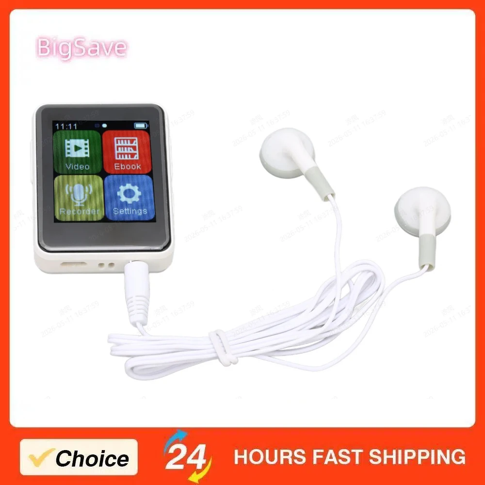 Tragbarer Mp3-Player, Bluetooth 5.0, Intelligente Hd-Geräuschunterdrückung, Fm-Radio, Elektrisches Buch, 1,8-Zoll-Mp3-Player Mit Vollem Touchscreen Tragbarer Mp3-Player, Bluetooth 5.0, Intelligente Hd-Geräuschunterdrückung, Fm-Radio, Elektrisches Buch, 1,8-Zoll-Mp3-Player Mit Vollem Touchscreen