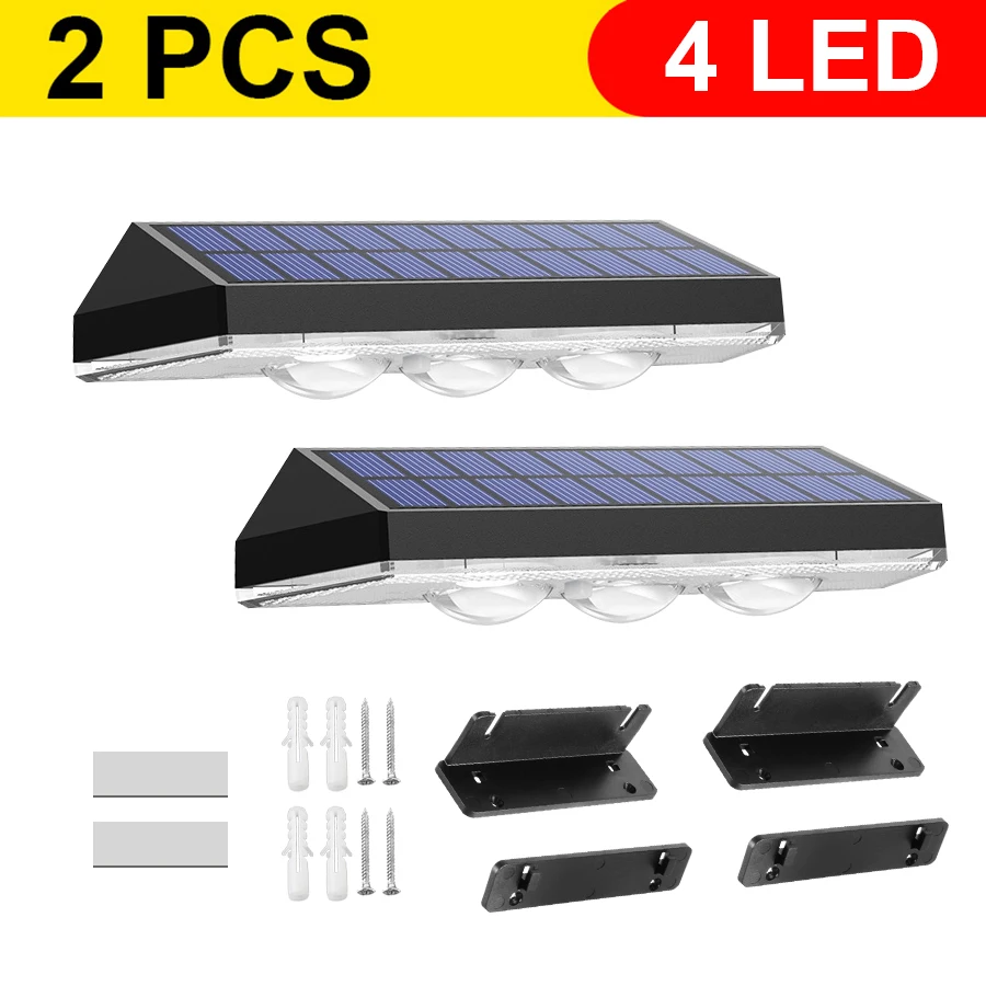 Solar-Zaunleuchten, Weg-Stufenleuchten, Außenwandleuchten, Wasserdichte Dekorlampe Für Garten, Veranda, Rgb Und Warmweiße Led-Solar Solar-Zaunleuchten, Weg-Stufenleuchten, Außenwandleuchten, Wasserdichte Dekorlampe Für Garten, Veranda, Rgb Und Warmweiße Led-Solar - Image 7