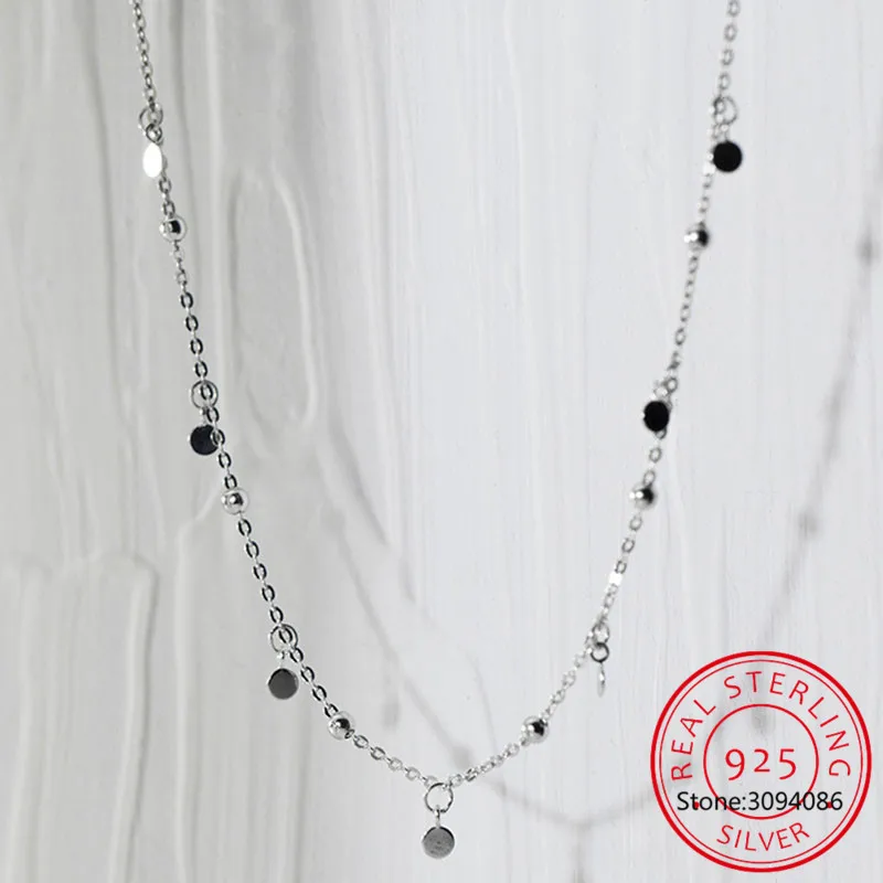 Echte 925Er Sterlingsilber-Geometrische Runde Halsband-Halskette Für Modische Frauen, Minimalistischer Feiner Schmuck, Niedliche Accessoires, Geschenk Echte 925Er Sterlingsilber-Geometrische Runde Halsband-Halskette Für Modische Frauen, Minimalistischer Feiner Schmuck, Niedliche Accessoires, Geschenk