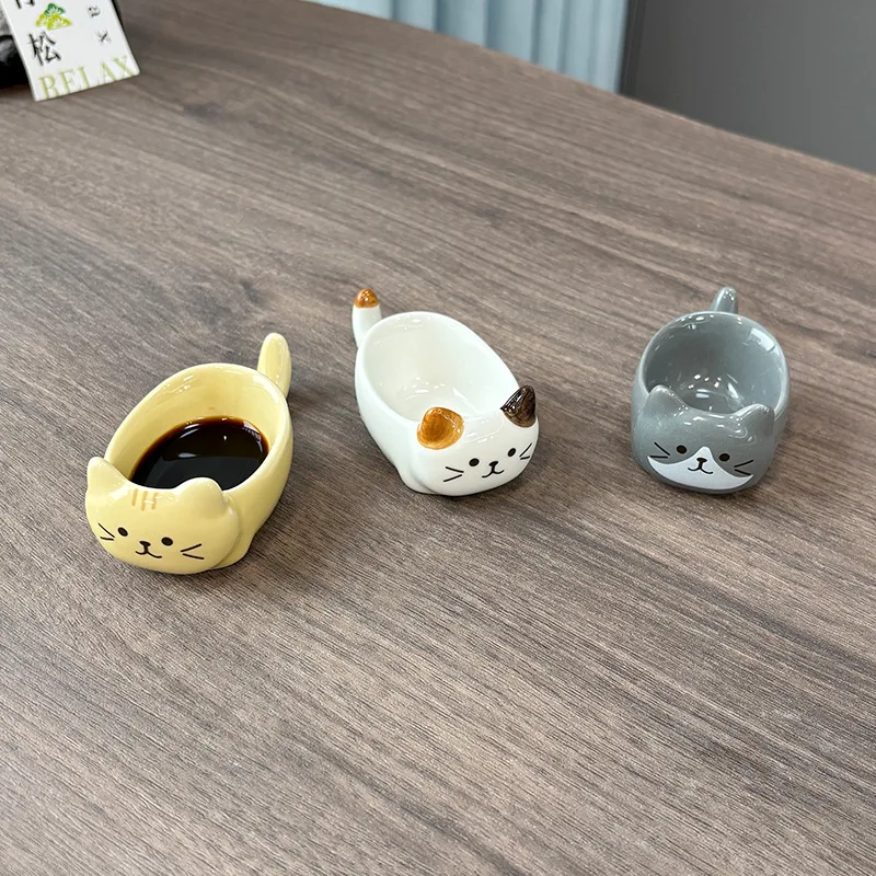 Seasoning Dish Cute Cat Ceramic Seasoning Dipping Dish Chopstick Holder Creative Plate Snack Seasoning Dish Ceramic Plate Home Seasoning Dish Cute Cat Ceramic Seasoning Dipping Dish Chopstick Holder Creative Plate Snack Seasoning Dish Ceramic Plate Home - Image 3
