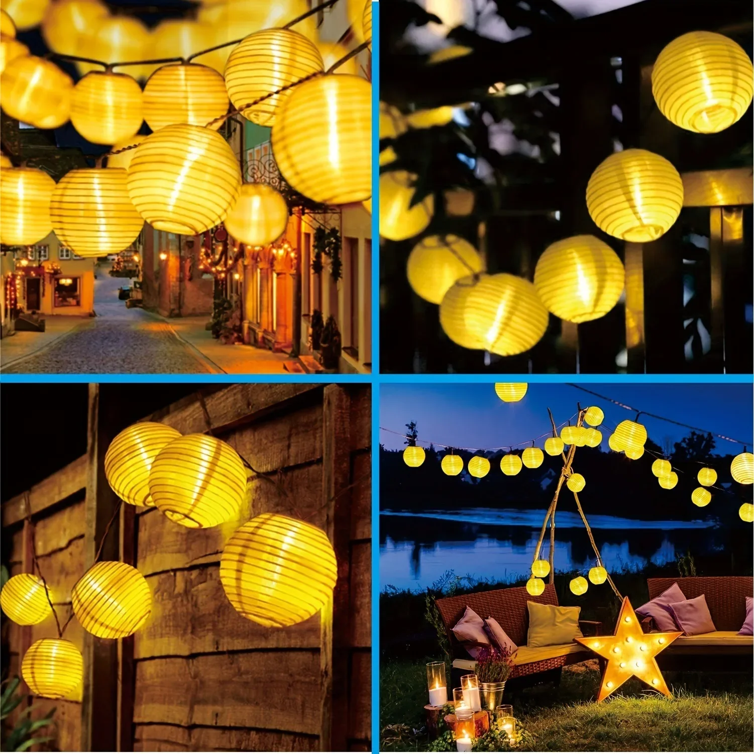 Led Solar Licht Wasserdichte Laterne Lichterkette Solar Power Lampe Für Outdoor Girlande Terrasse Garten Licht Dekor Led Solar Licht Wasserdichte Laterne Lichterkette Solar Power Lampe Für Outdoor Girlande Terrasse Garten Licht Dekor - Image 4