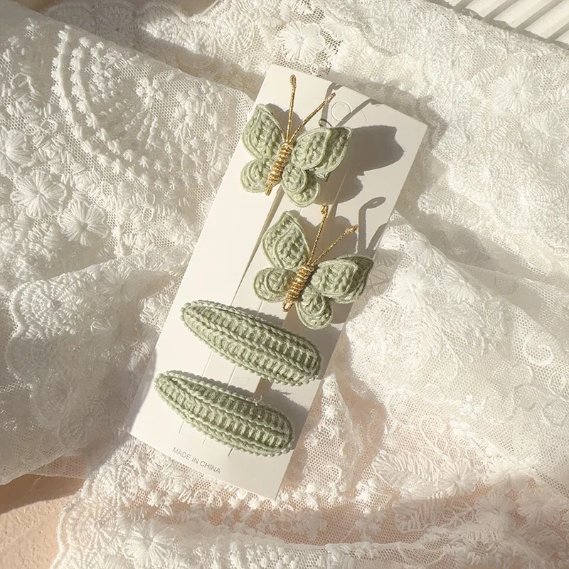 4 Stücke Süße Und Niedliche Kinder Haar Clip Wolle Stricken Kopfbedeckungen Handgemachte Häkeln Schmetterling Legierung Kinder Haarnadeln Großhandel 4 Stücke Süße Und Niedliche Kinder Haar Clip Wolle Stricken Kopfbedeckungen Handgemachte Häkeln Schmetterling Legierung Kinder Haarnadeln Großhandel - Image 16