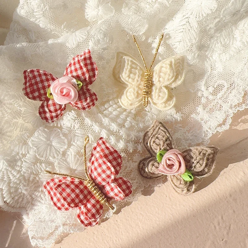 4 Stücke Süße Und Niedliche Kinder Haar Clip Wolle Stricken Kopfbedeckungen Handgemachte Häkeln Schmetterling Legierung Kinder Haarnadeln Großhandel 4 Stücke Süße Und Niedliche Kinder Haar Clip Wolle Stricken Kopfbedeckungen Handgemachte Häkeln Schmetterling Legierung Kinder Haarnadeln Großhandel - Image 2