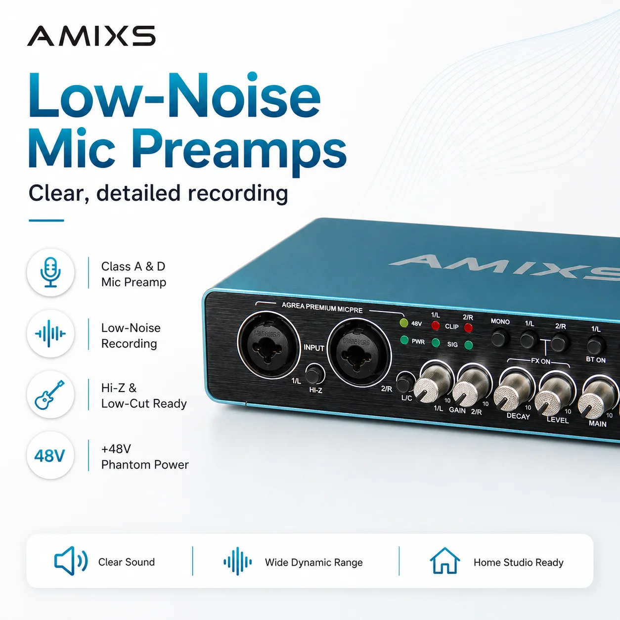 Amixs Uc42 Audio Interface Usb – Externe Soundkarte Für Pc-Aufnahmen, Audioausrüstung &Amp; Professionelle Videoanwendungen Amixs Uc42 Audio Interface Usb – Externe Soundkarte Für Pc-Aufnahmen, Audioausrüstung &Amp; Professionelle Videoanwendungen - Image 4