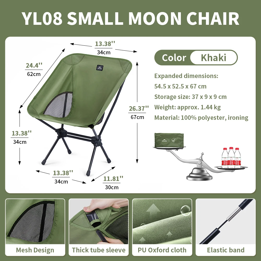 Naturehike Chair Foldable Chair Camping Lightweight Khaki Picnic Bbq Fishing Widen Chairs Outdoor Equipment Portable Naturehike Chair Foldable Chair Camping Lightweight Khaki Picnic Bbq Fishing Widen Chairs Outdoor Equipment Portable - Image 3