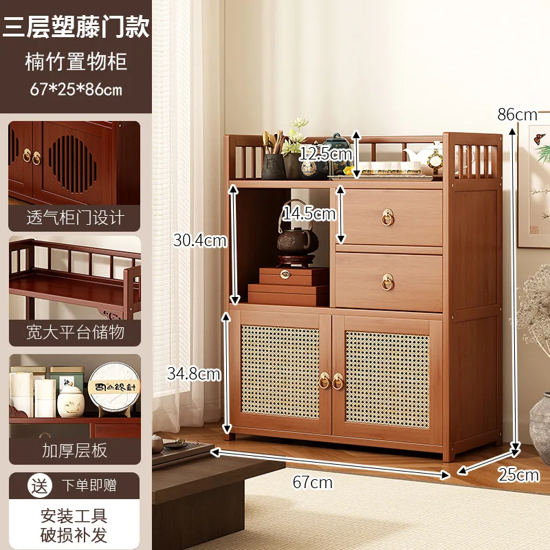 Multifunctional Furniture With Drawers &Amp; Shelves, Kitchen Cupboard, Living Room Storage Organizer, Tea Table Cabinet Multifunctional Furniture With Drawers &Amp; Shelves, Kitchen Cupboard, Living Room Storage Organizer, Tea Table Cabinet - Image 10