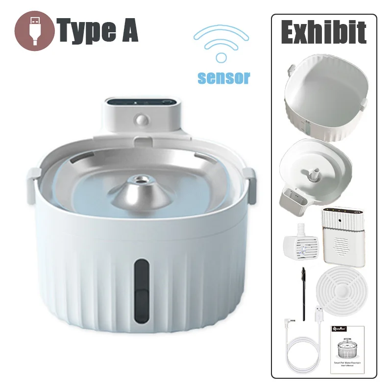 2L Batteriebetriebener Katzenwasserbrunnen, Kabelloser Bewegungssensor, Katzenzubehör, Automatischer Wasserspenderfilter 2L Batteriebetriebener Katzenwasserbrunnen, Kabelloser Bewegungssensor, Katzenzubehör, Automatischer Wasserspenderfilter - Image 7