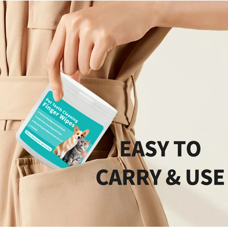 Pet Disposable Cleaning Wipes Dog Teeth Cleaning Finger Wipes Cat Ear And Eye Beauty Wipes Cat Hygiene And Beauty Products 50Pcs Pet Disposable Cleaning Wipes Dog Teeth Cleaning Finger Wipes Cat Ear And Eye Beauty Wipes Cat Hygiene And Beauty Products 50Pcs - Image 5