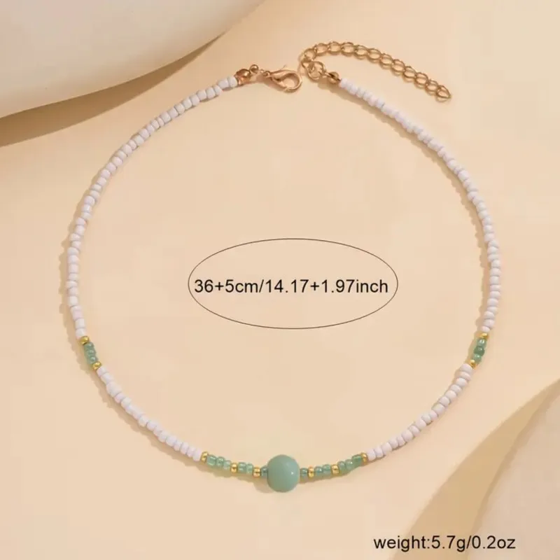 Elegante Boho-Chic Handgefertigte Perlen-Anhänger-Halskette Für Frauen, Party, Anlässe, Schmuck, Accessoires, Geschenke Elegante Boho-Chic Handgefertigte Perlen-Anhänger-Halskette Für Frauen, Party, Anlässe, Schmuck, Accessoires, Geschenke - Image 4