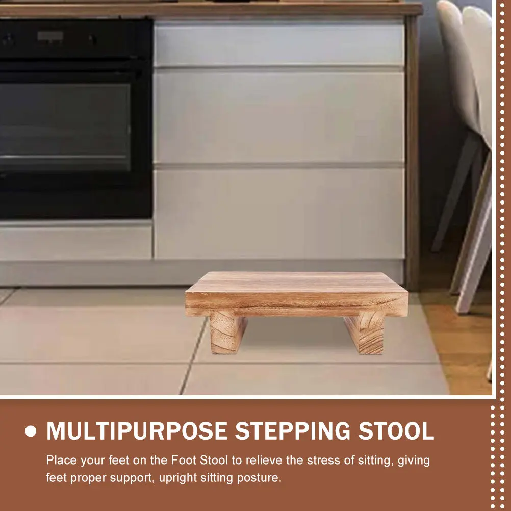 Sturdy Wooden Step Stool Design For Bedroom Living Room Entryway Safety Support Household Utility Stepping Stool Bench Sturdy Wooden Step Stool Design For Bedroom Living Room Entryway Safety Support Household Utility Stepping Stool Bench - Image 6